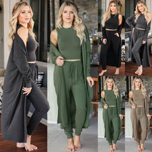 Load image into Gallery viewer, Women&#39;s Knitted Slim-fit Temperament Vest And Trousers Sports Suit